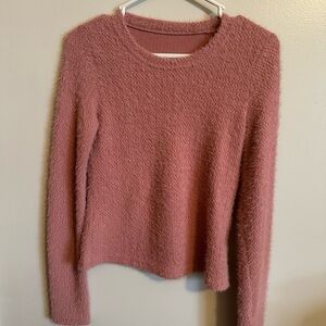 Elegant Pink Women's Fuzzy Sweater Dazy